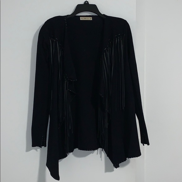 Zara Sweaters - ZARA Knit Tassel Cardigan